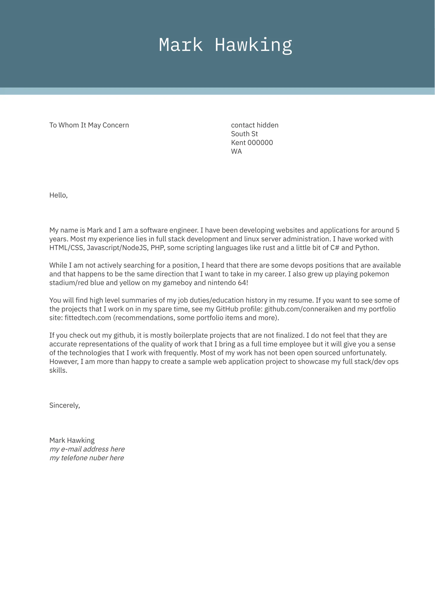 42266 tailoring cover letter