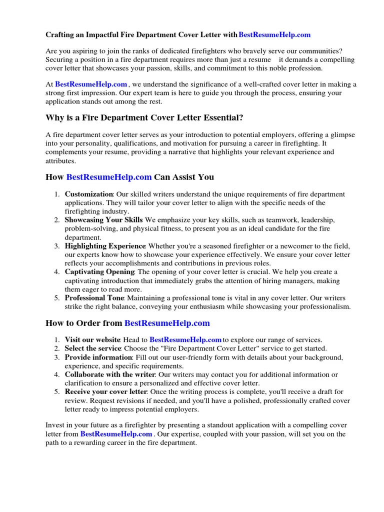 42270 firefighter cover letter