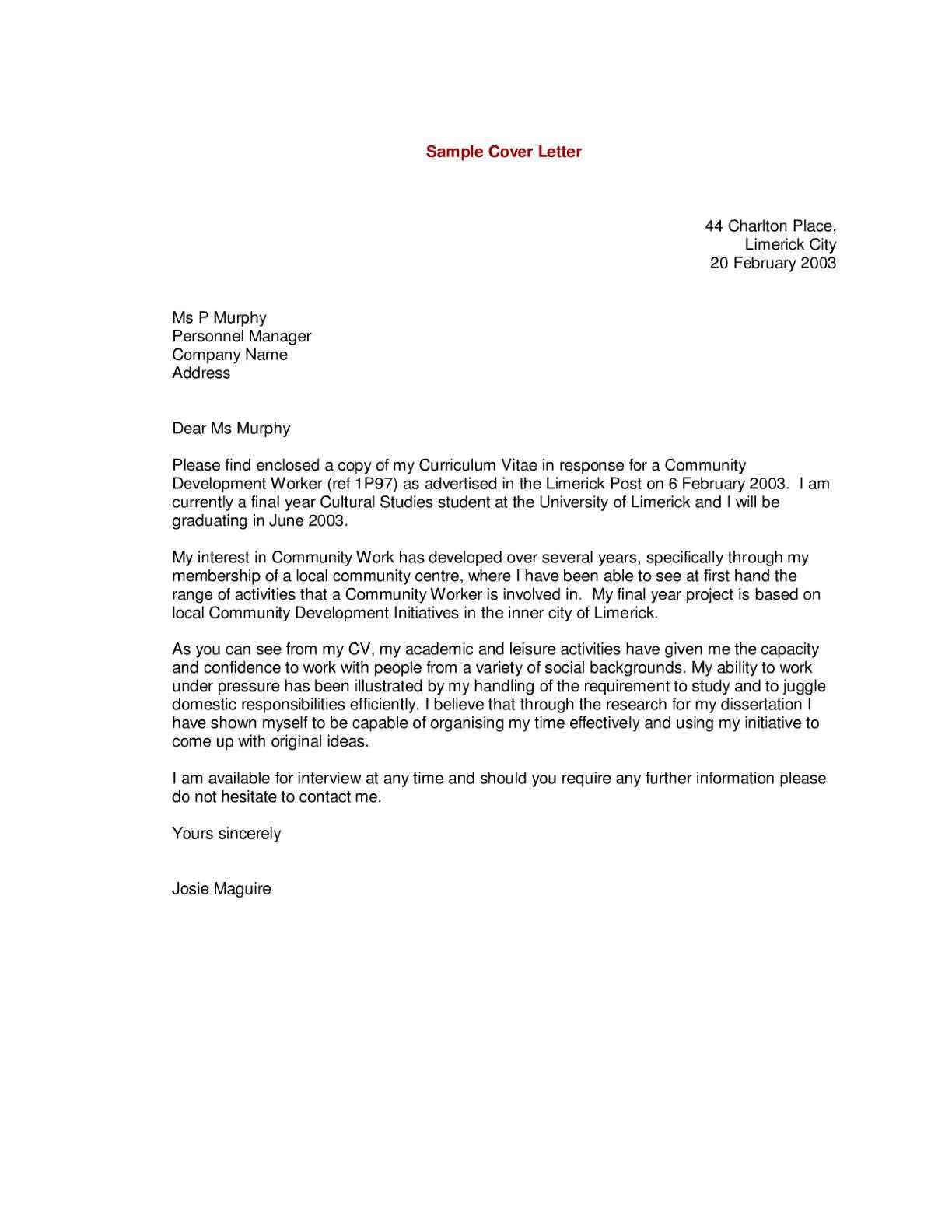 42282 closing a cover letter