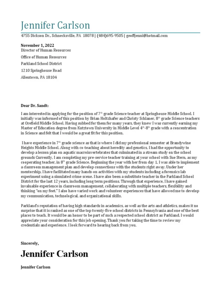 42296 student cover letter template key components
