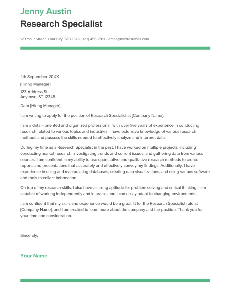 42297 tailored cover letter