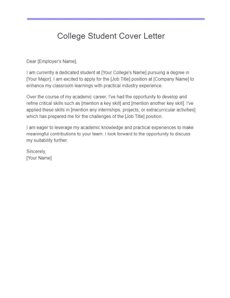42301 student cover letter header