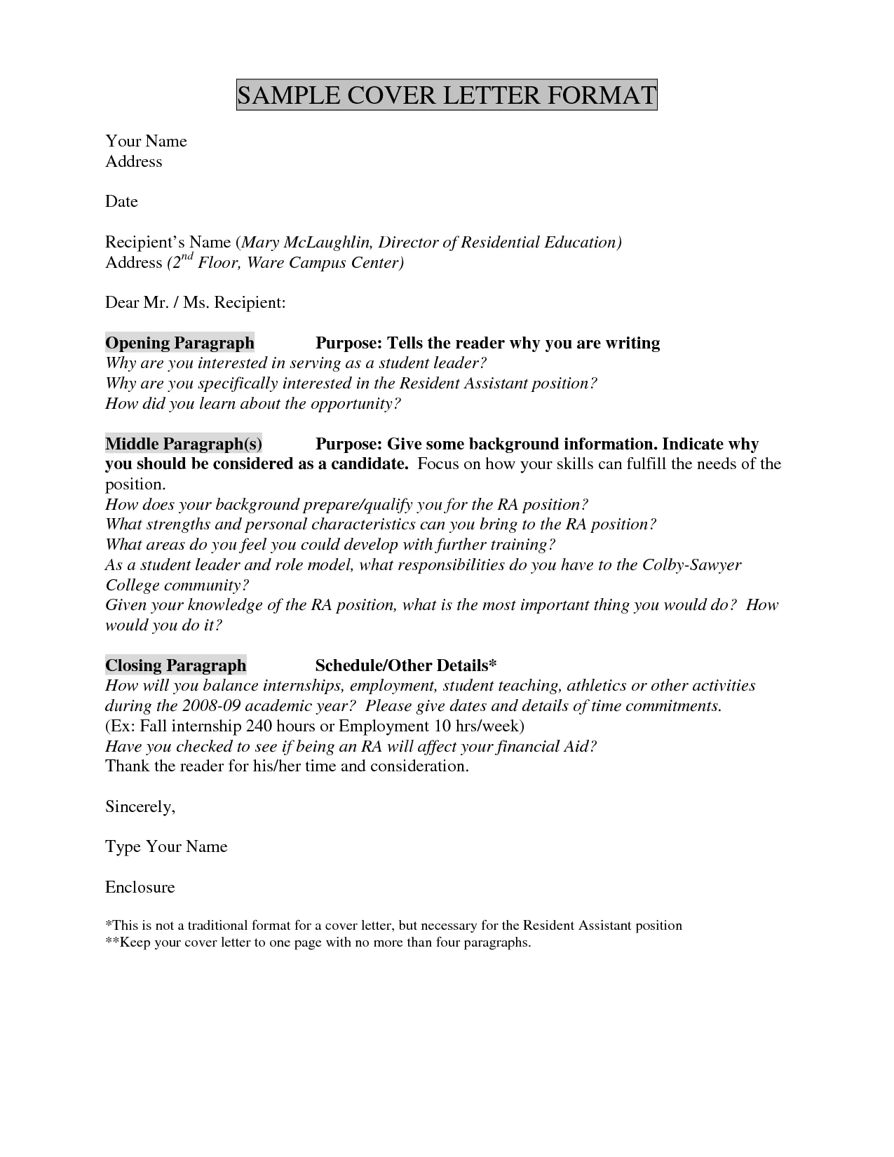 42302 cover letter elements