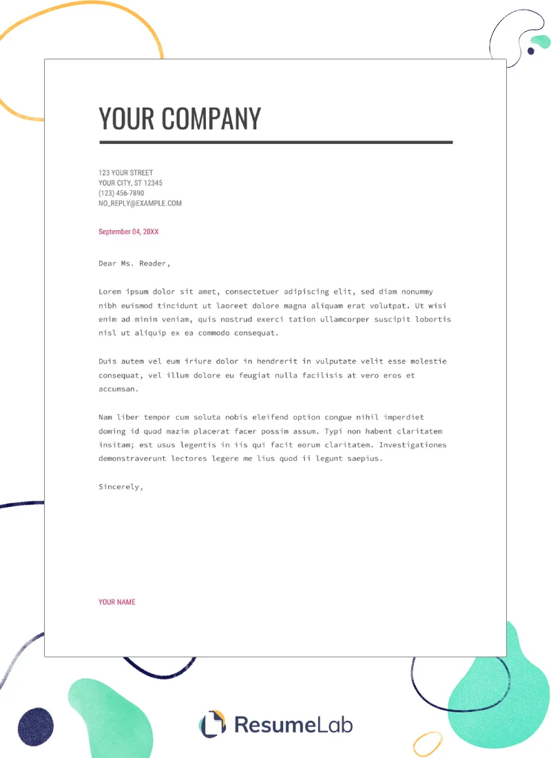 42310 formatting cover letter