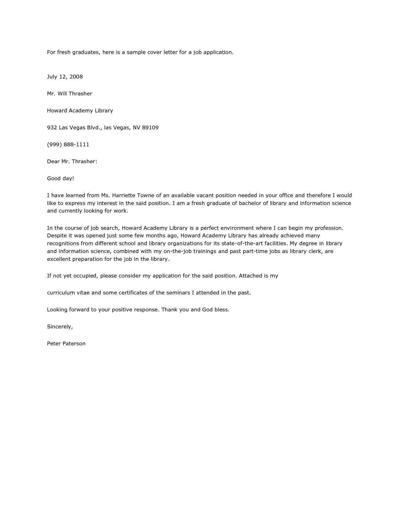 42312 teller cover letter header