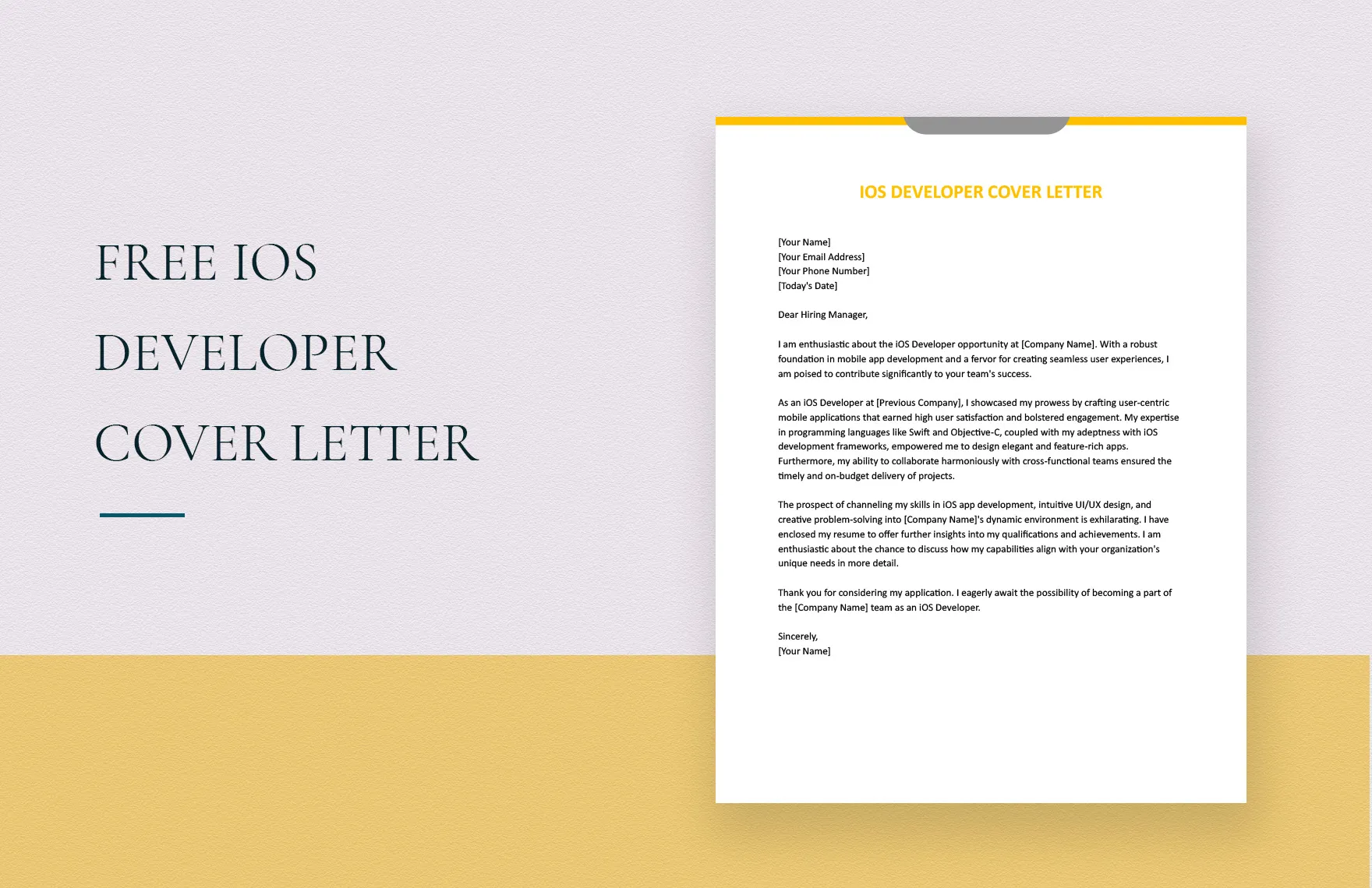 42348 ios developer cover letter