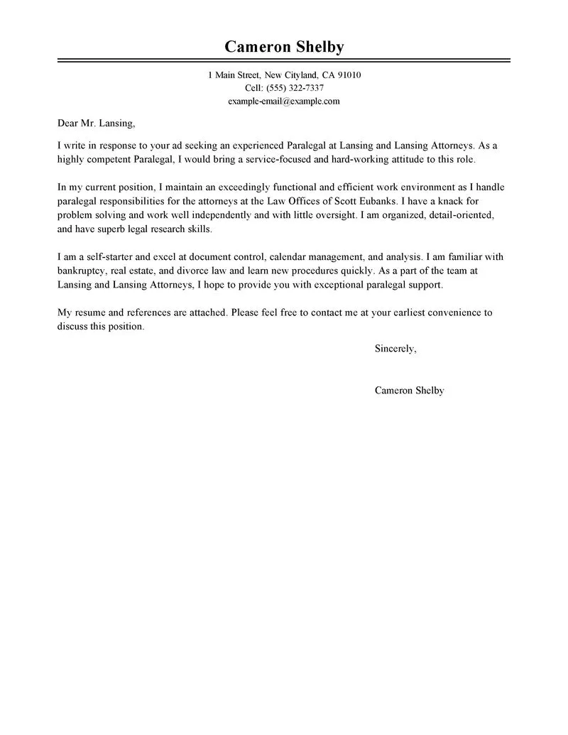42354 law firm cover letter example