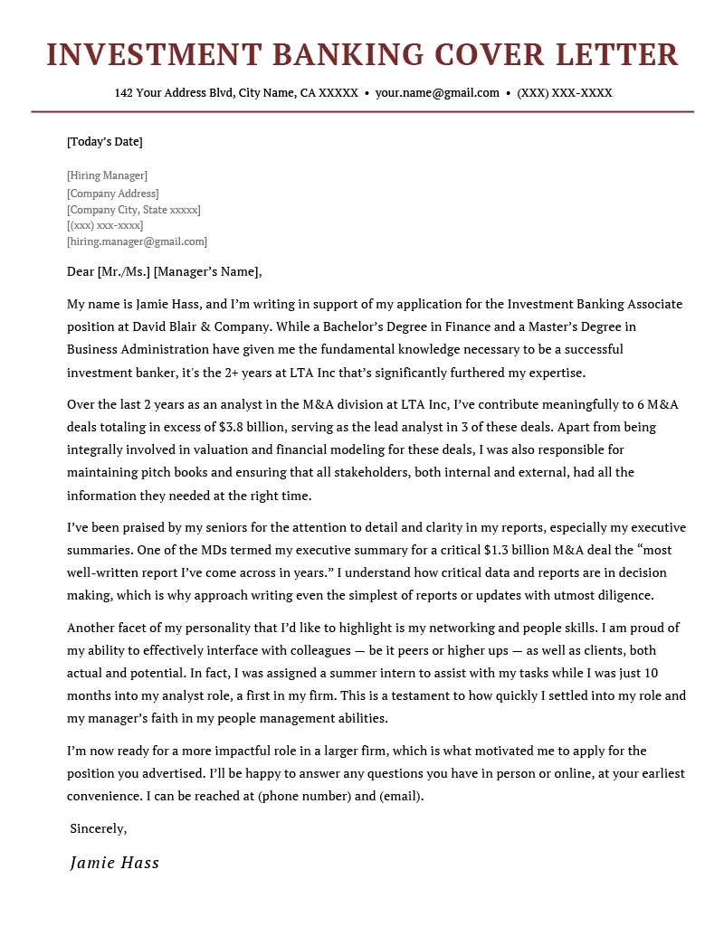 42355 finance cover letter components