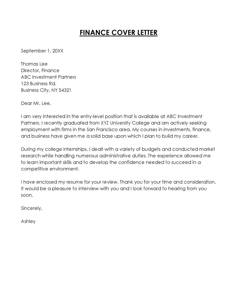 42355 finance cover letter example mid career