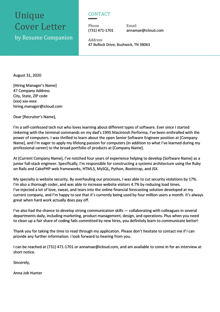 42366 cover letter format