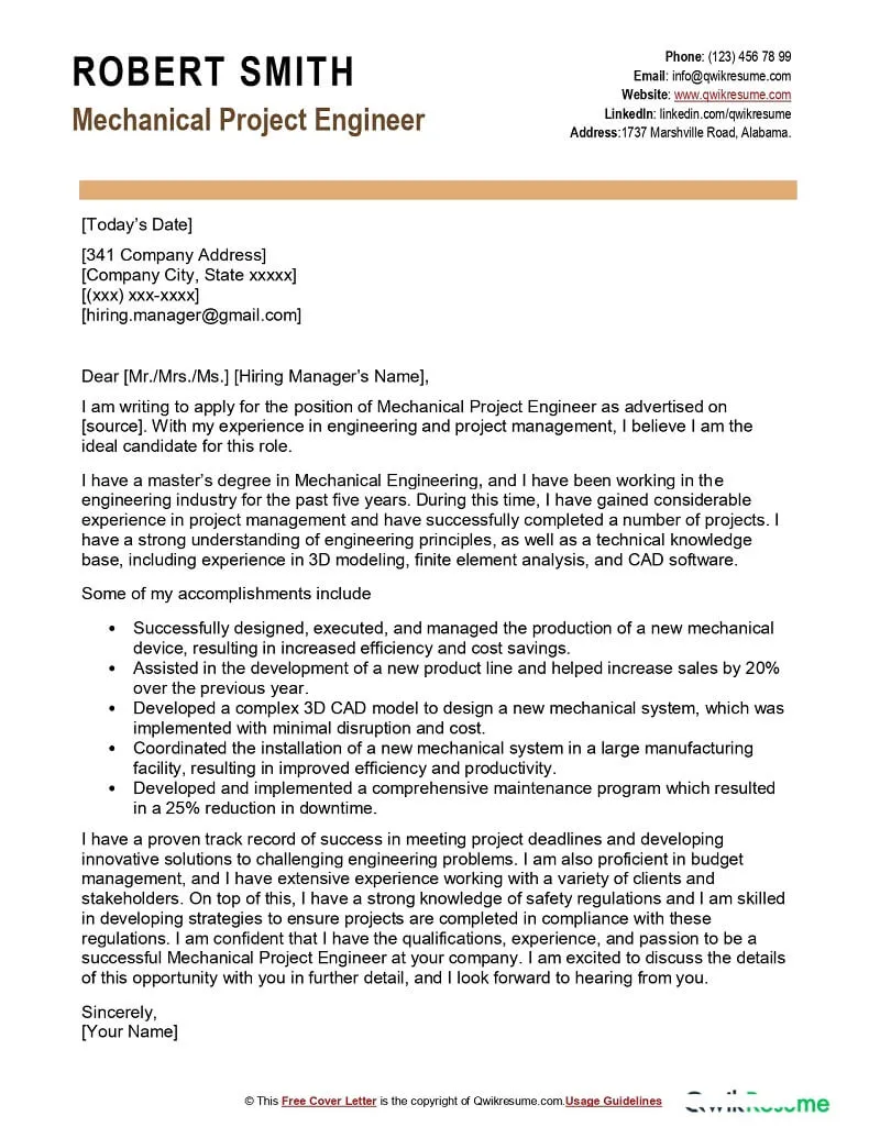 42369 mechanical engineer examples