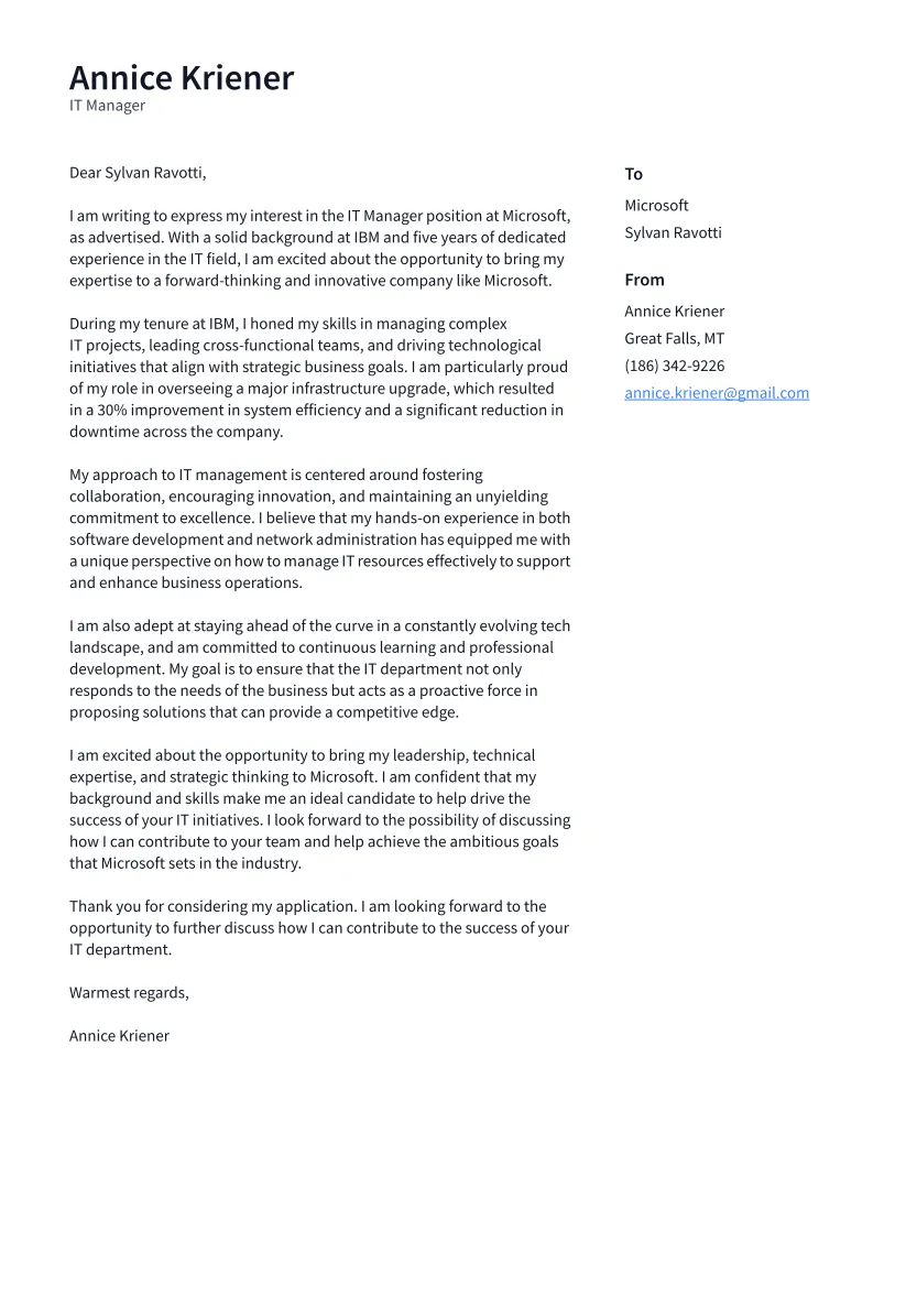 42385 it manager cover letter example