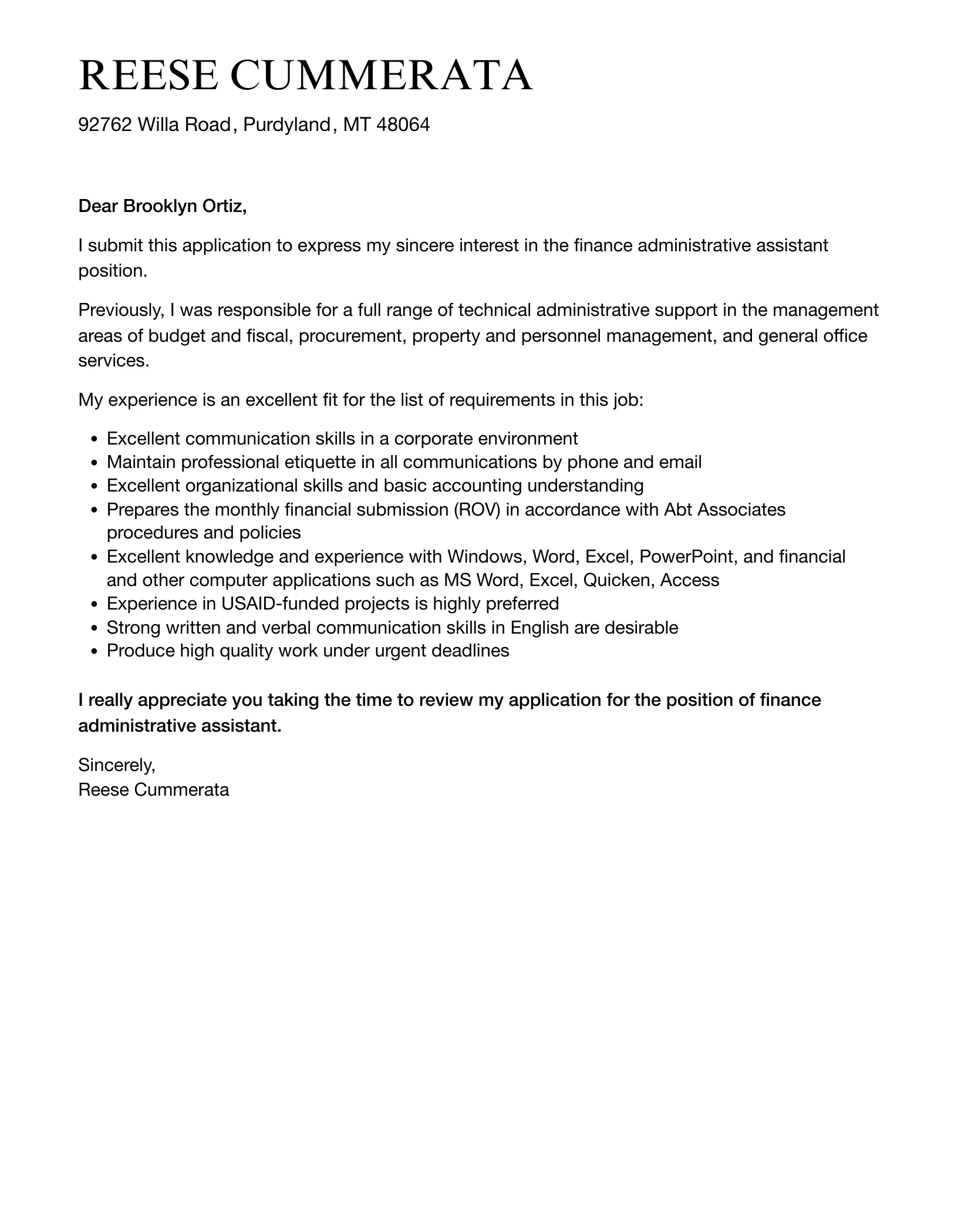 42387 finance assistant skills 2