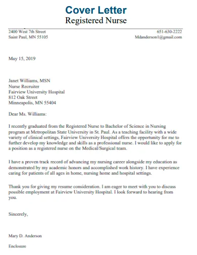 42390 nursing cover letter passion