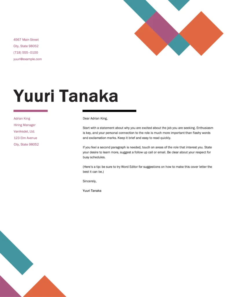 42401 cover letter template customization