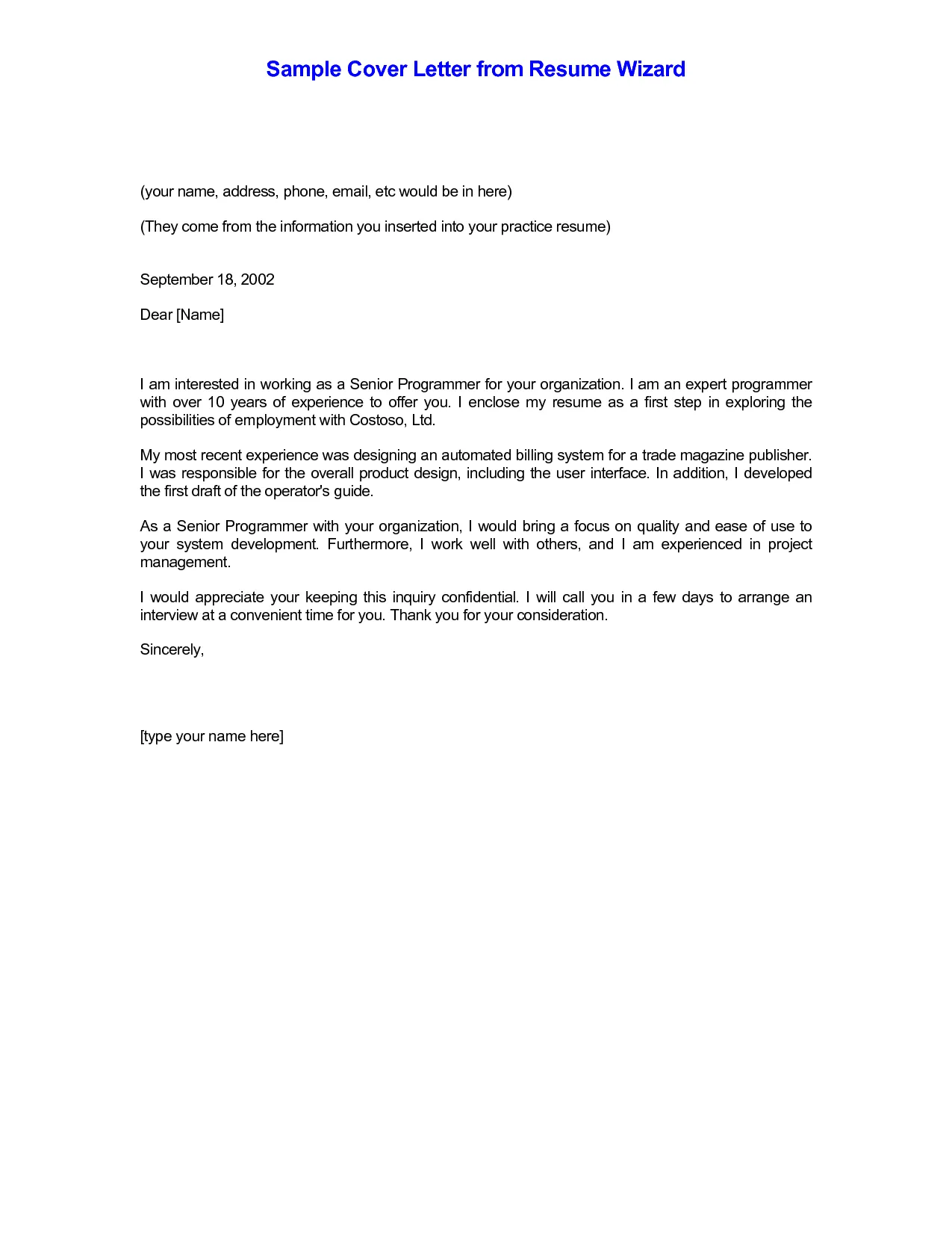 42421 cover letter elements