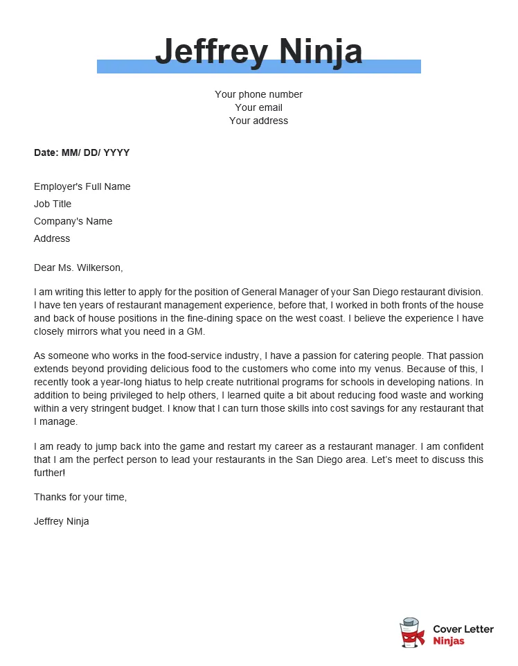 42421 cover letter personalization