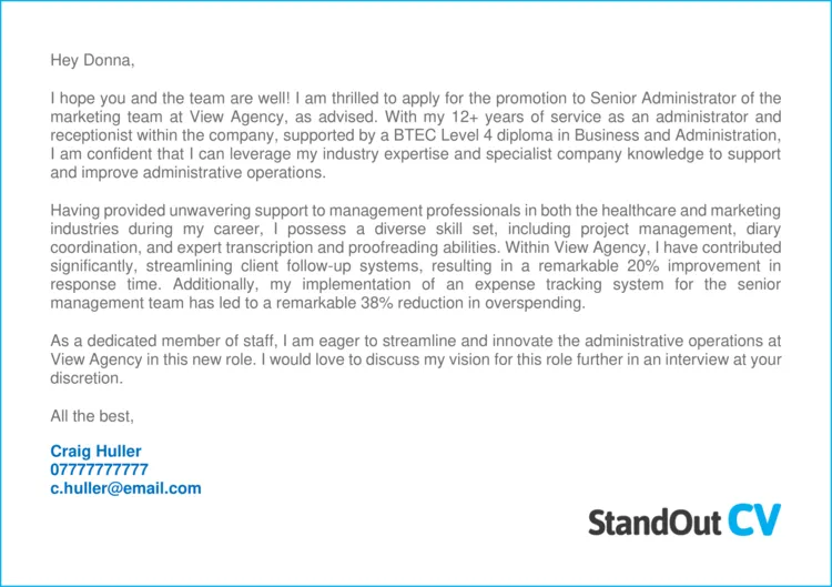 42440 cover letter promotion leadership