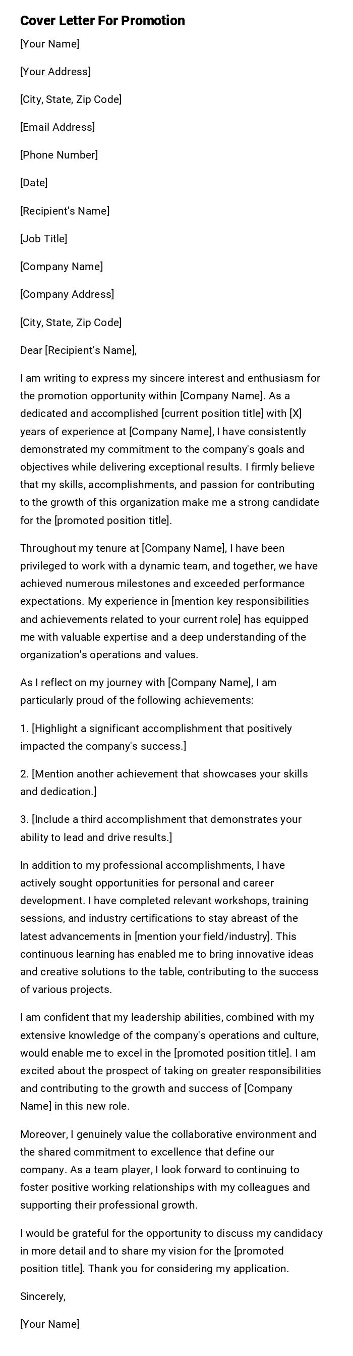 42440 cover letter promotion proofreading