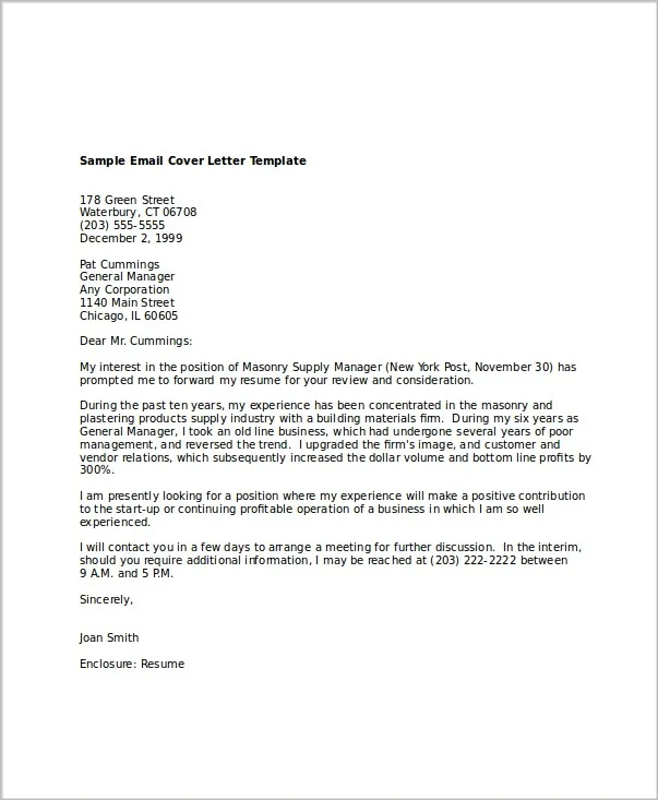 42440 cover letter promotion skills