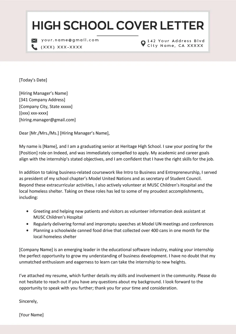 42451 cover letter example high school