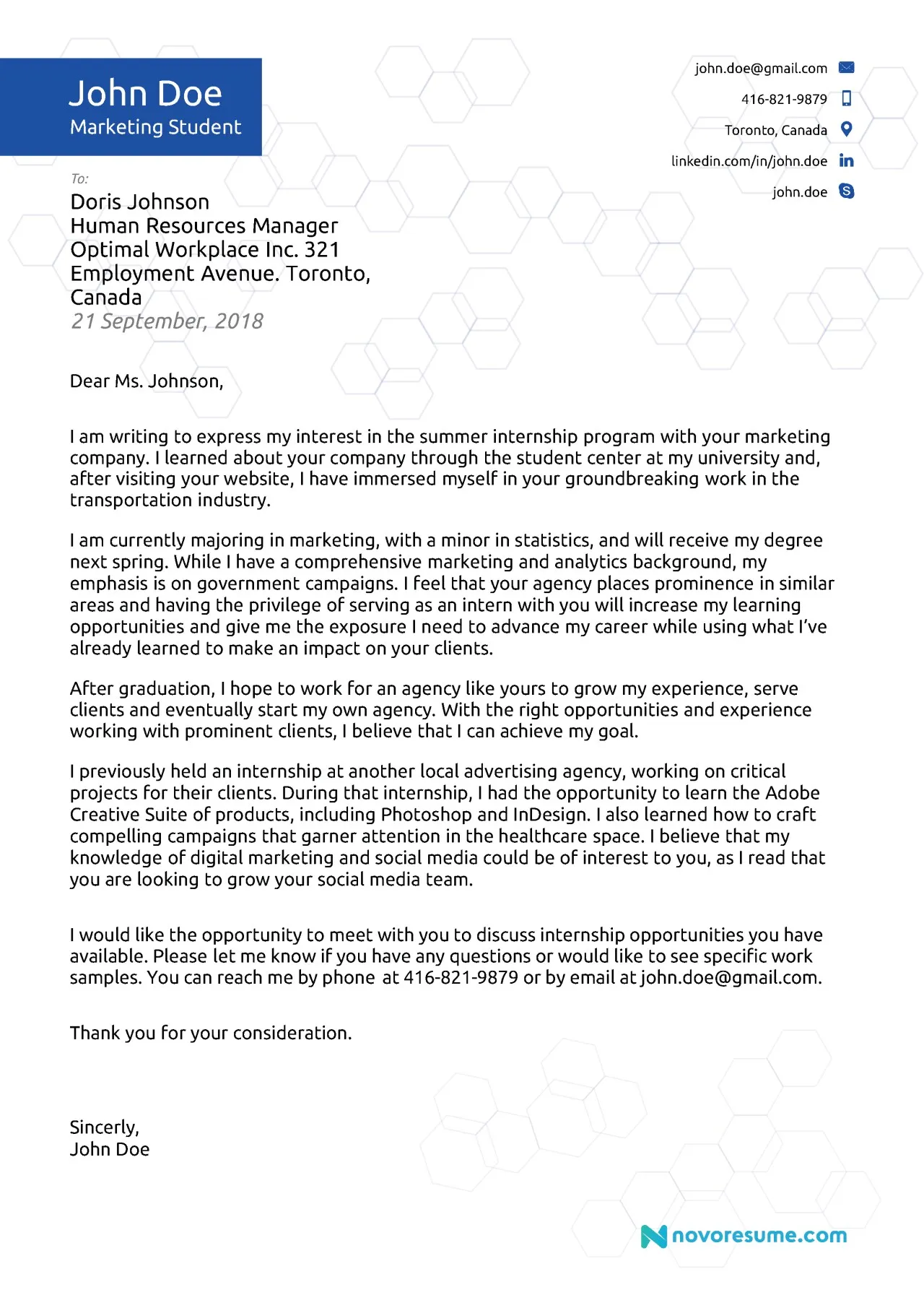 42455 cover letter font choice