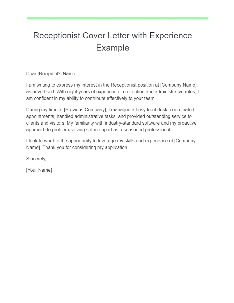 42462 receptionist skills