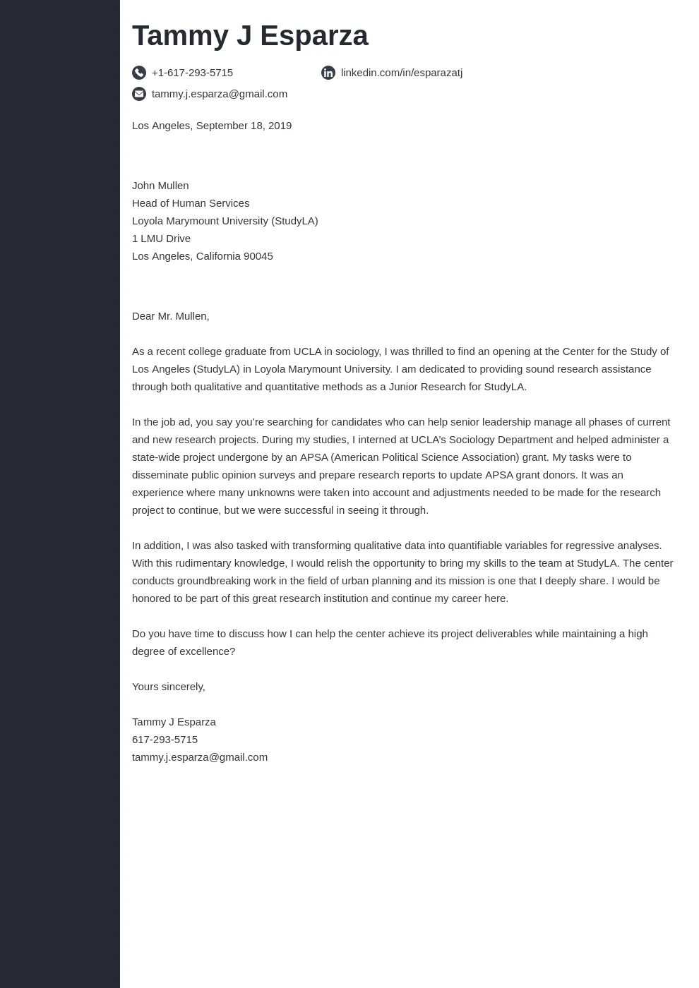 42465 cover letter formatting