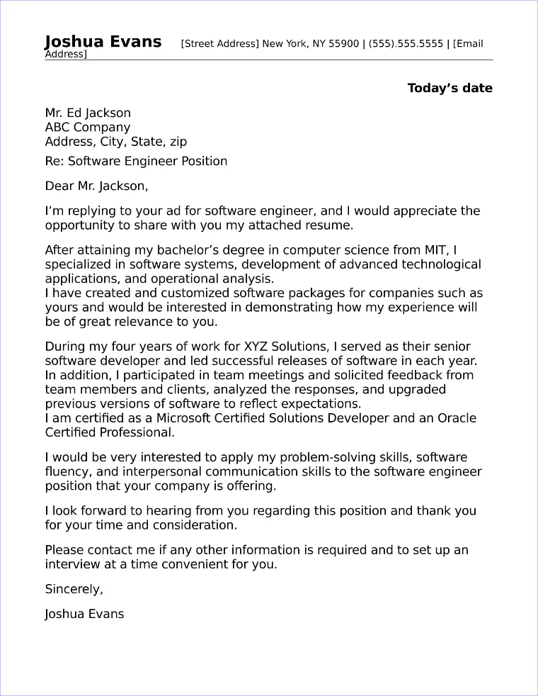 42470 software engineer cover letter