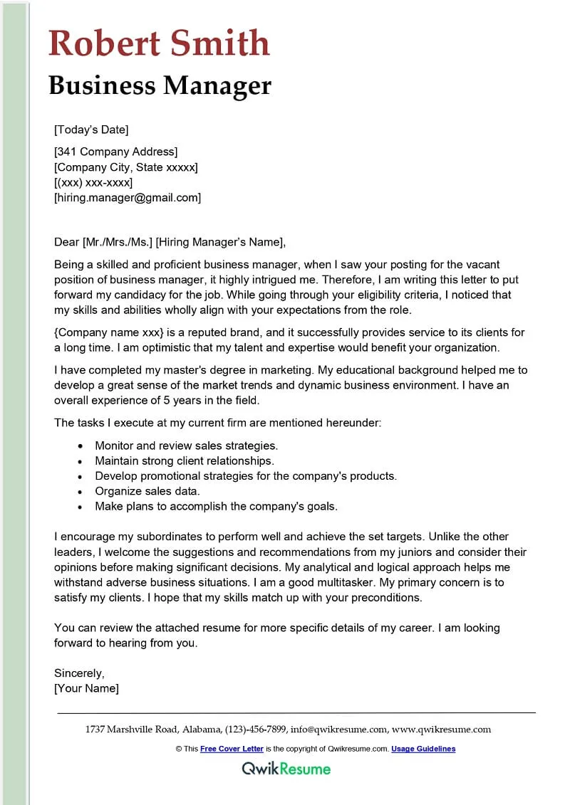 42478 business manager skills