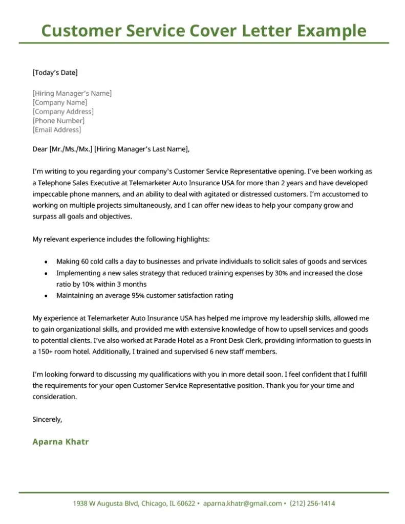 43657 empathetic approach cover letter