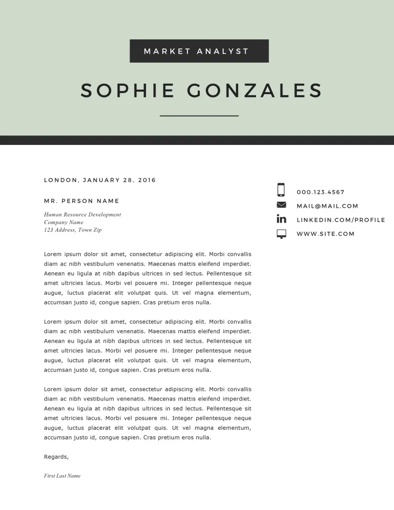 43665 cover letter components