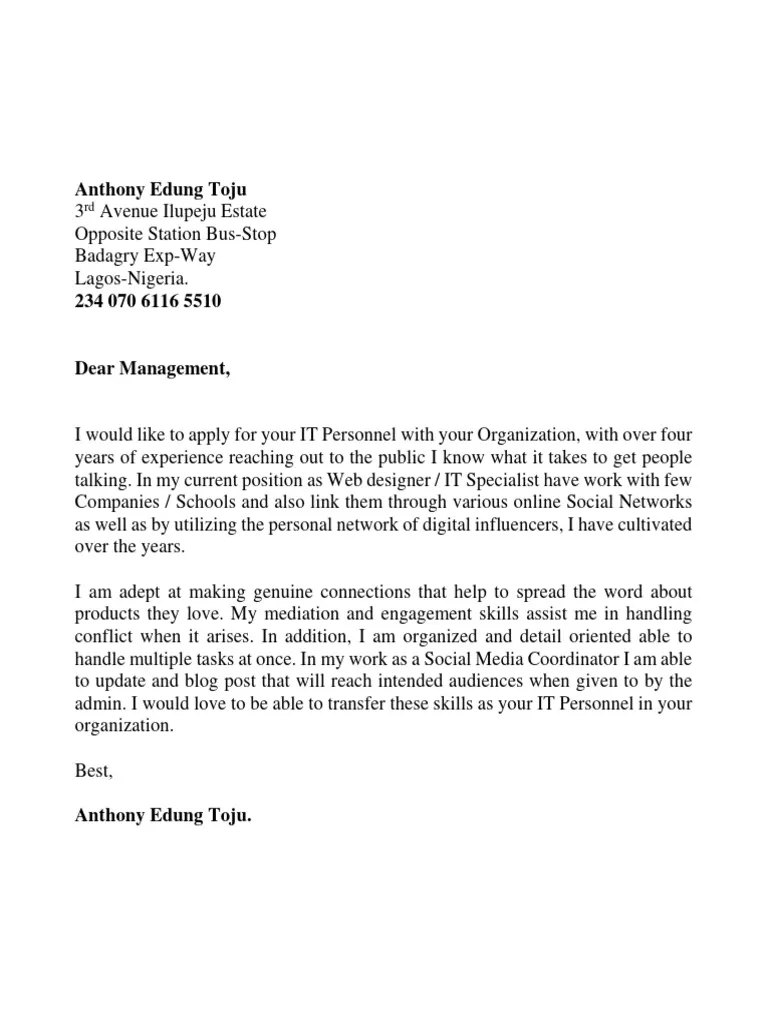 43667 cover letter importance
