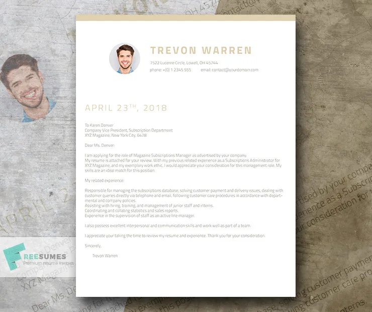 43667 cover letter value