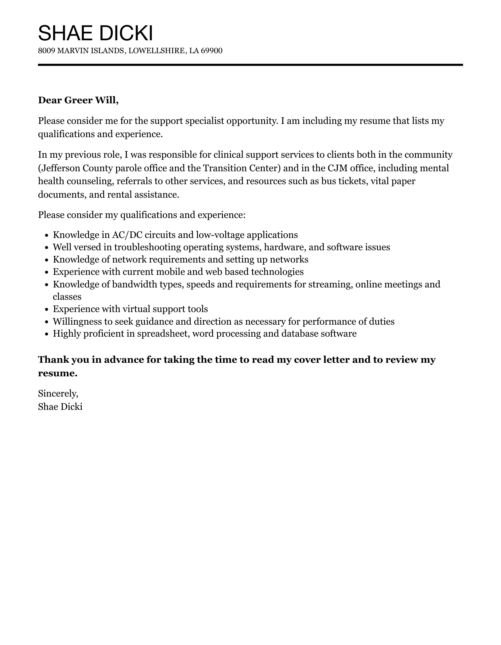43669 tailoring cover letter