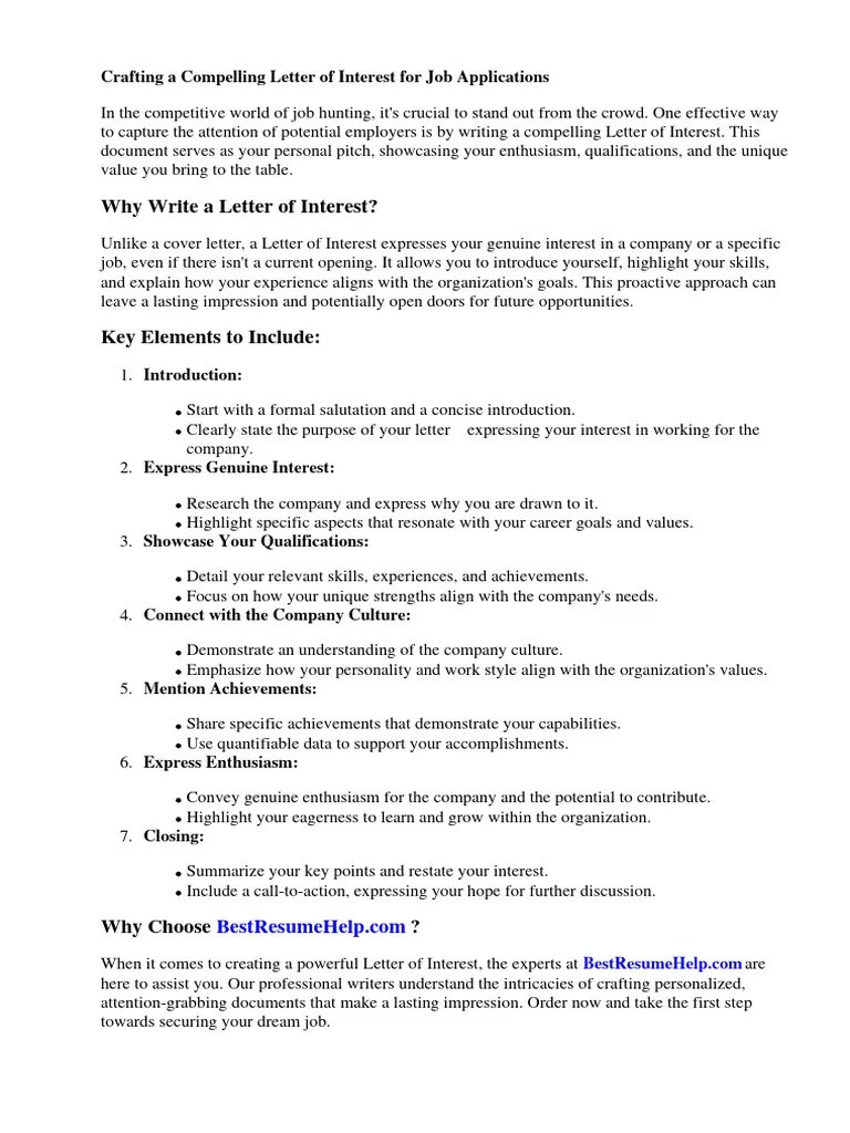 43676 job interest cover letter writing