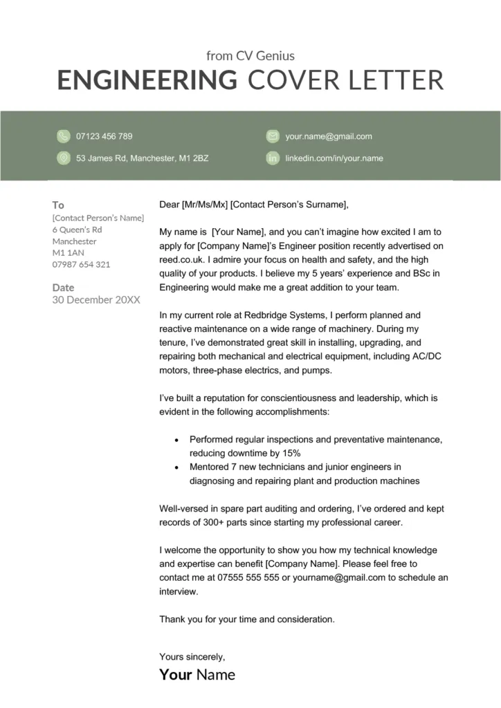 43679 electrical engineering cover letter