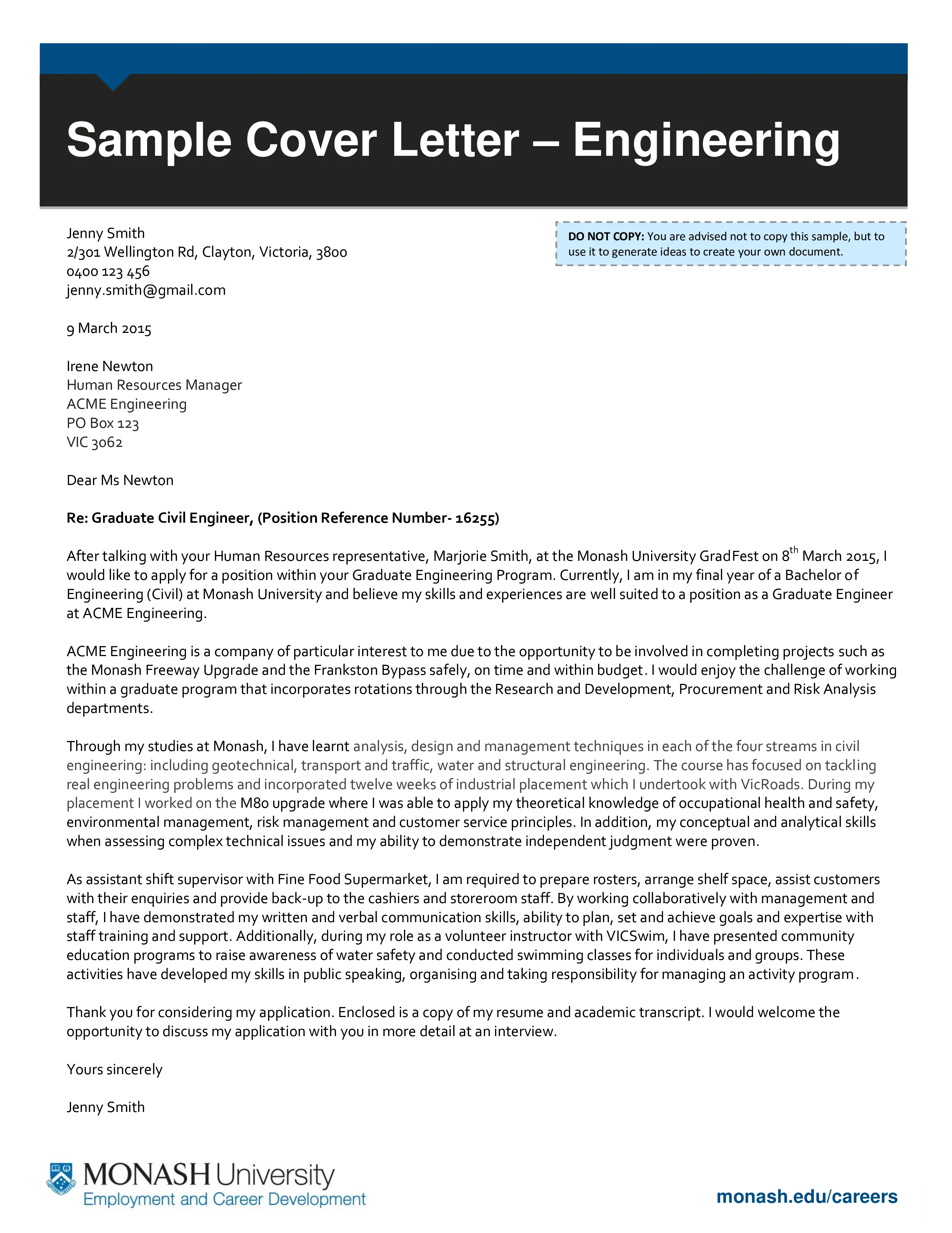 43679 mechanical engineering cover letter