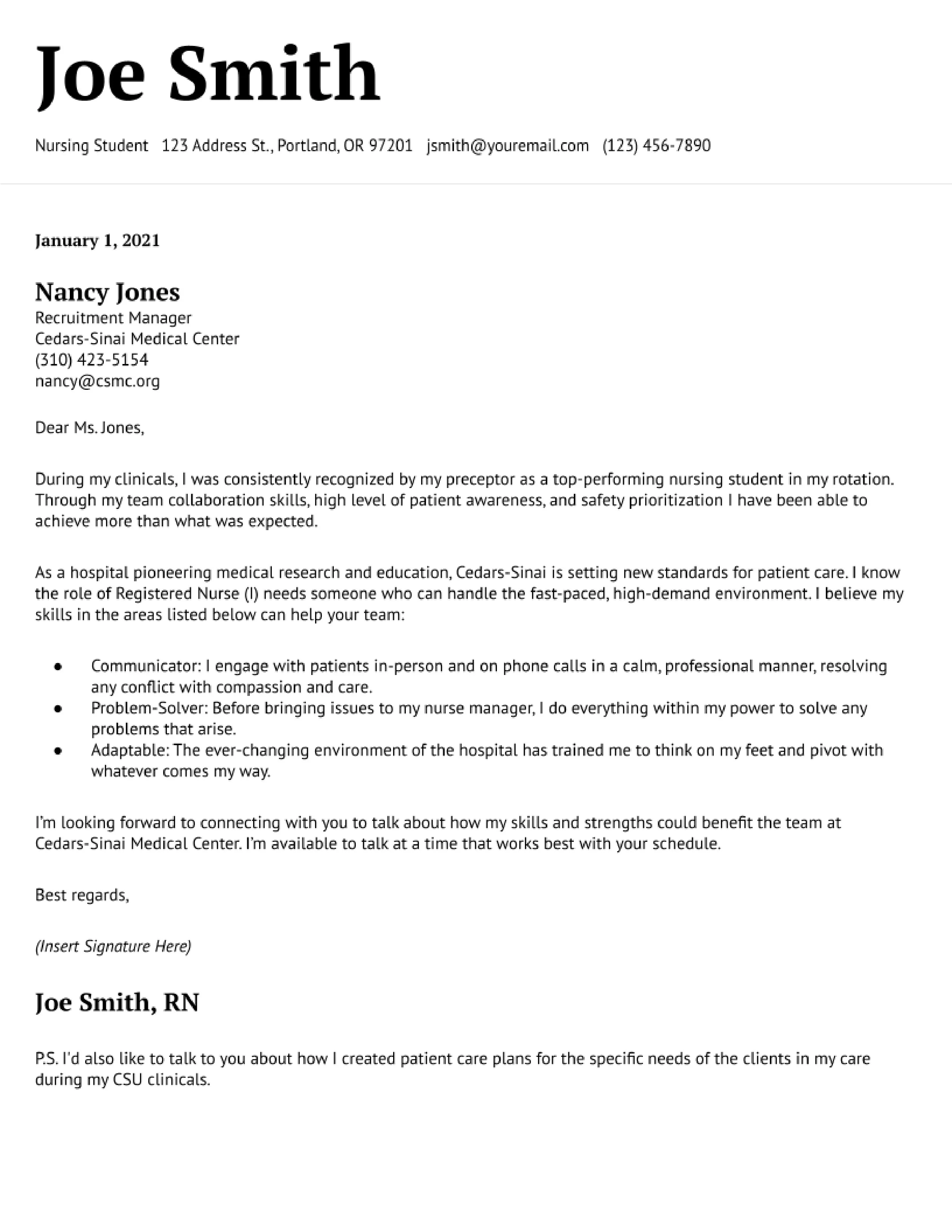 43692 cover letter formatting