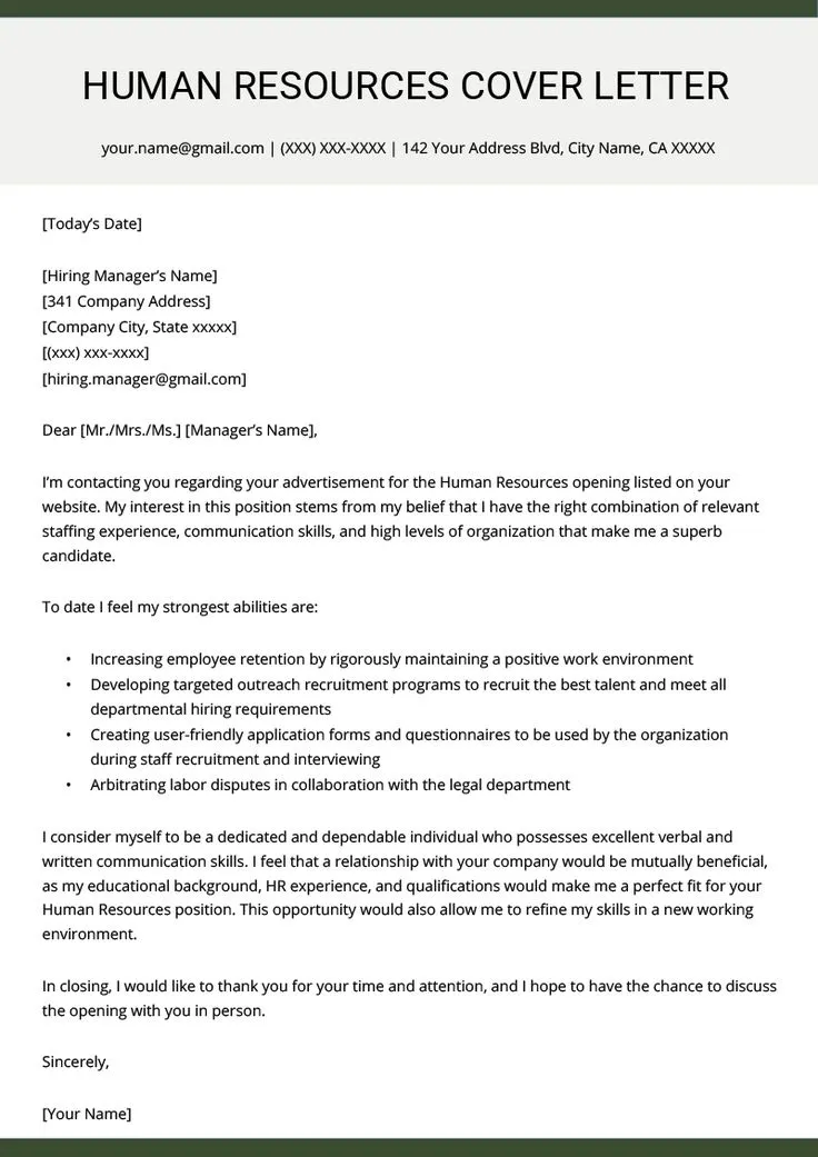 43696 cover letter formatting