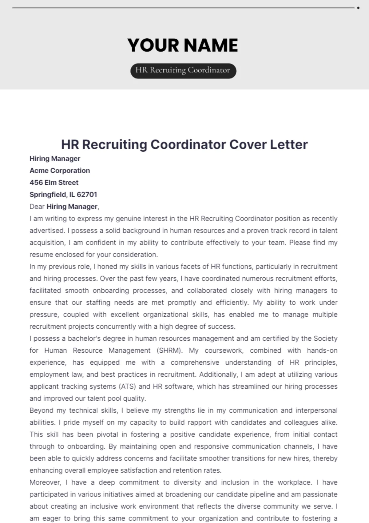 43698 hr coordinator skills