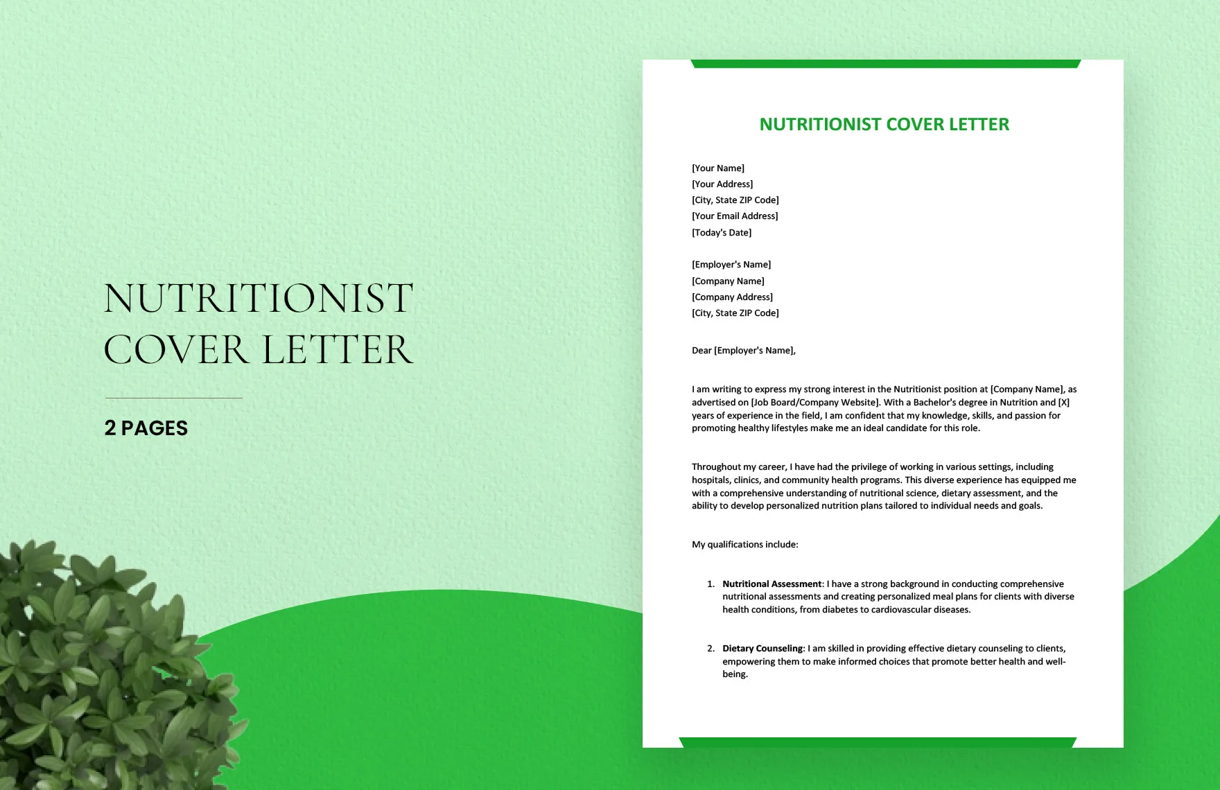 43702 nutritionist cover letter guide