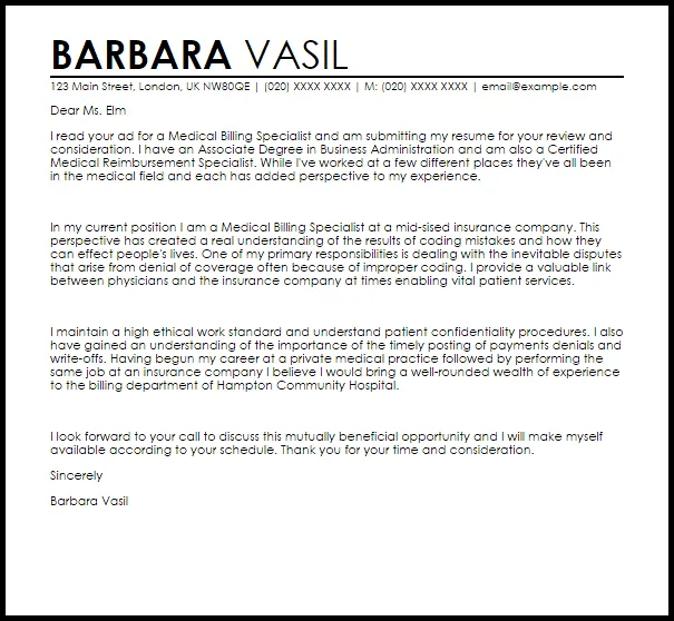 43705 cover letter formatting