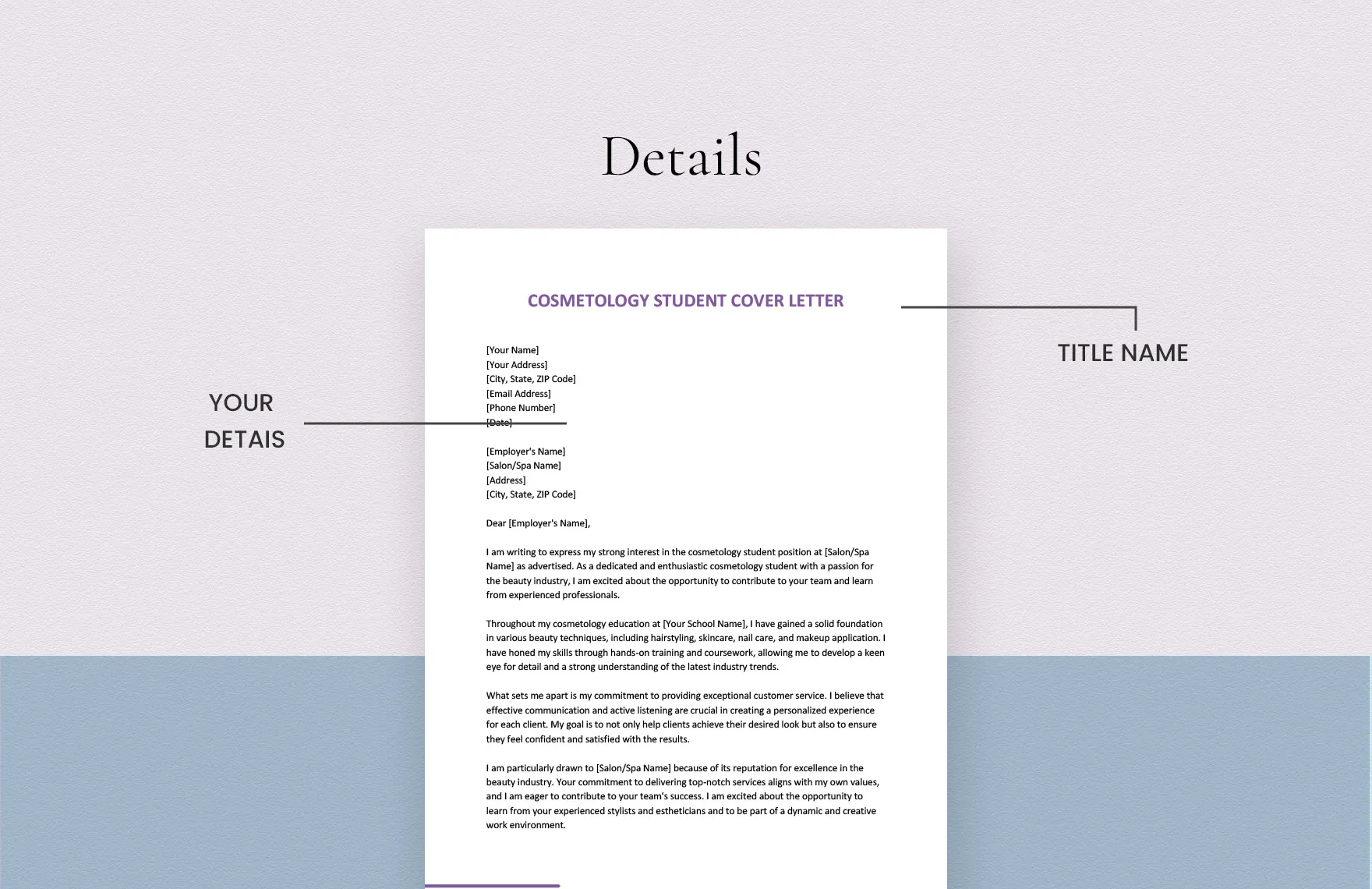 43708 cosmetology cover letter components
