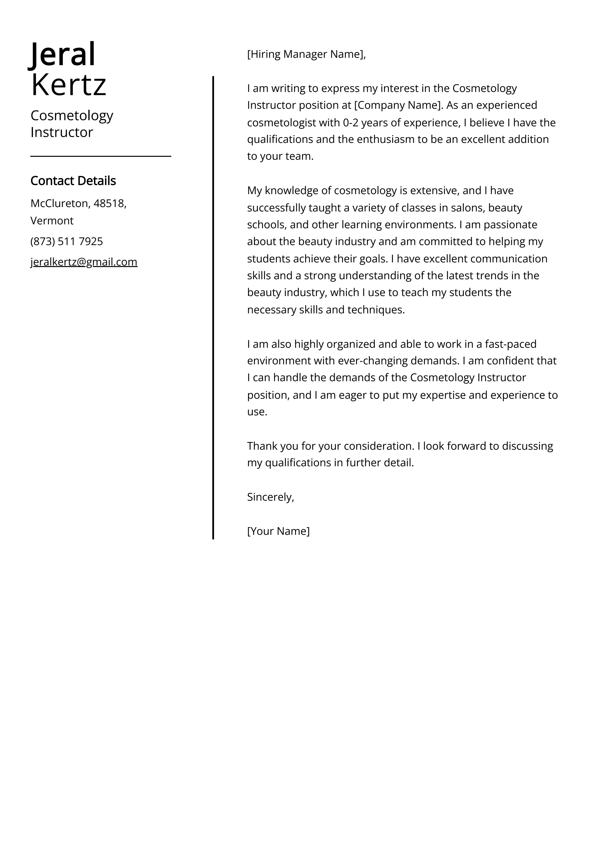 43708 cosmetology cover letter mistakes