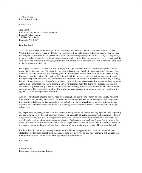43727 cover letter formatting