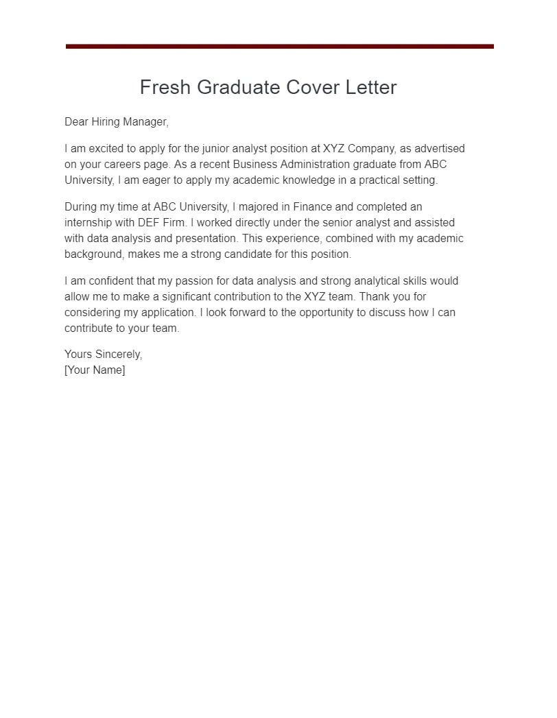 43729 cover letter new graduate