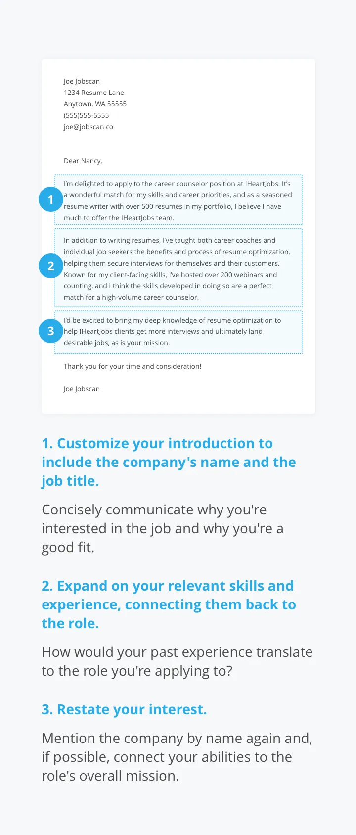 43730 cover letter formatting