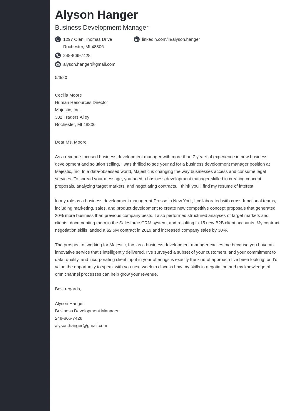 43736 cover letter tips