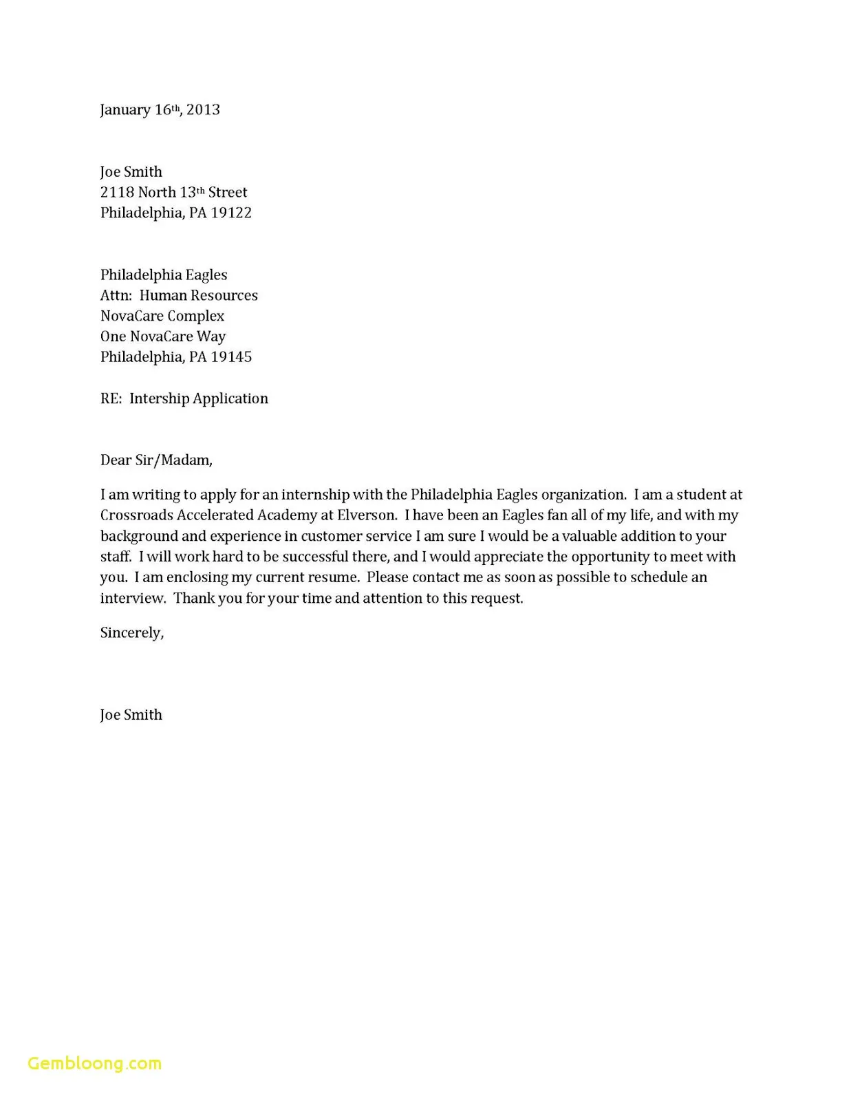 43739 cover letter header